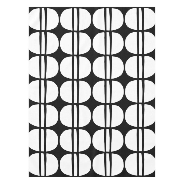 Mantel Patrón Geométrico Moderno del Siglo Medio (Anverso)