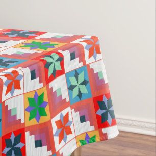 Mantel Patrón geométrico multicolor
