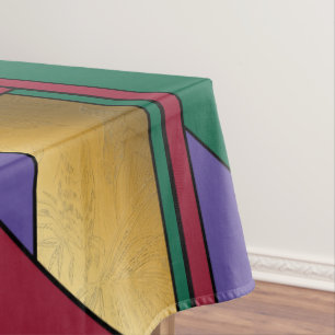 Mantel Patrón geométrico oro Púrpura rojo verde