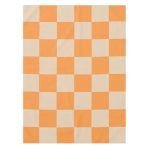 Mantel Patrón Gingham de naranja controlado