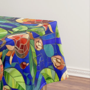 Mantel Patrón granado Mosaico de frutas azules y rojas os