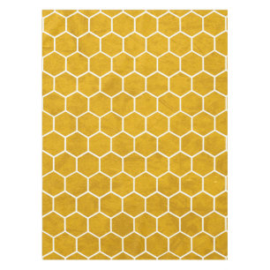 Mantel Patrón hexagonal exagerado amarillo