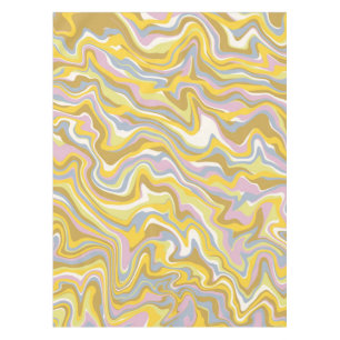 Mantel Patrón Hippie 70 Green Marble Liquid Swirl Boho