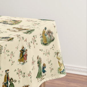 Mantel Patrón Kate Greenaway de la época victoriana vinta