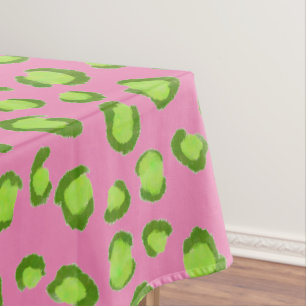 Mantel Patrón Leopardo moderno Animal impreso en rosa ve