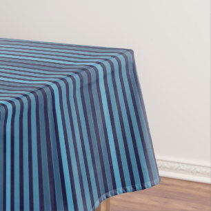 Mantel Patrón liso rayado azul retro