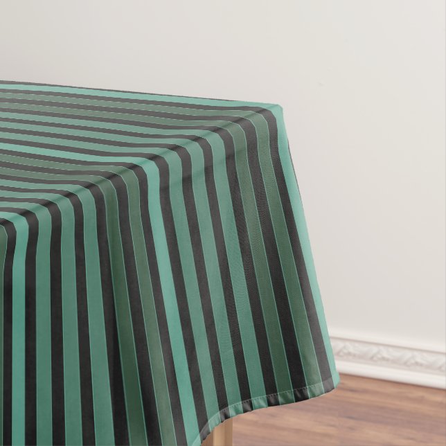 Mantel Patrón liso rayado retro verde (In Situ)