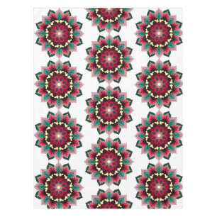 Mantel Patrón Mandala 02 en rosa profundo