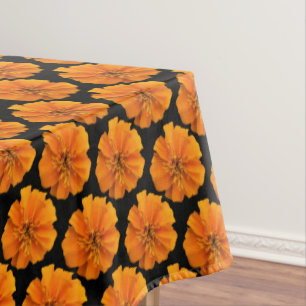 Mantel Patrón Marigold naranja y Negro