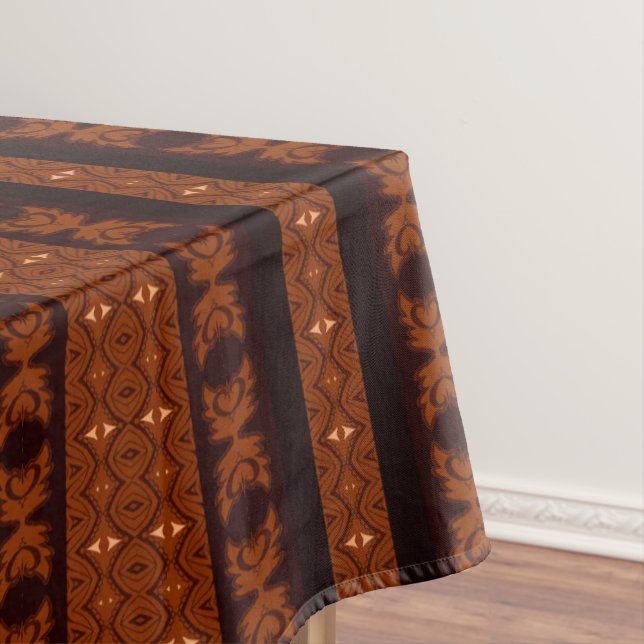 Mantel Patrón marrón y negro tribal (In Situ)