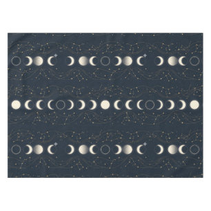 Mantel Patrón minimalista de fases lunares con estrellas