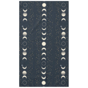 Mantel Patrón minimalista de fases lunares con estrellas 