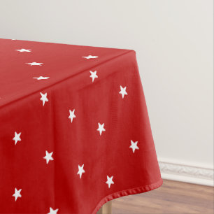 Mantel Patrón moderno de cerezo rojo crimson y estrellas