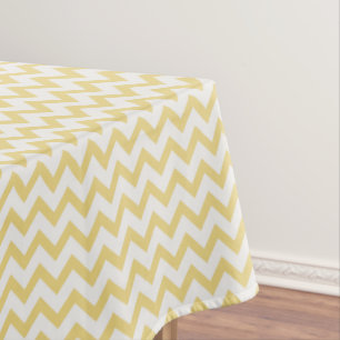 Mantel Patrón moderno de chevron amarillo y blanco pastel