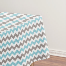 Mantel Patrón moderno de diseño de chevron gris azul