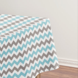 Mantel Patrón moderno de diseño de chevron gris azul
