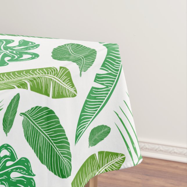 Mantel Patrón moderno de hojas tropicales (In Situ)