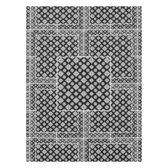 Mantel Patrón mosaico 01.BW.b (Anverso)