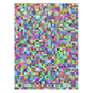 Mantel Patrón multicolor de formas de cuadrados abstracto