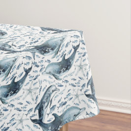 Mantel Patrón náutico con delfines y peces