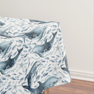 Mantel Patrón náutico con delfines y peces