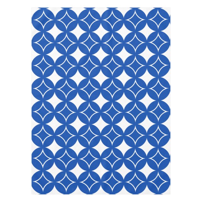 Mantel Patrón naval azul y blanco (Anverso)