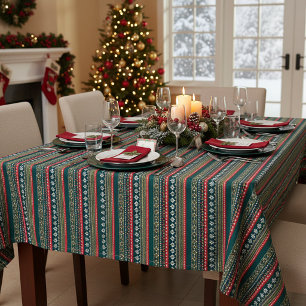 Mantel patrón navideño nórdico