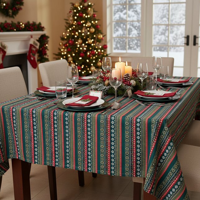 Mantel patrón navideño nórdico (Subido por el creador)