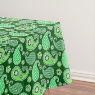 Mantel Patrón Paisley, Esmeralda y Verde Jade