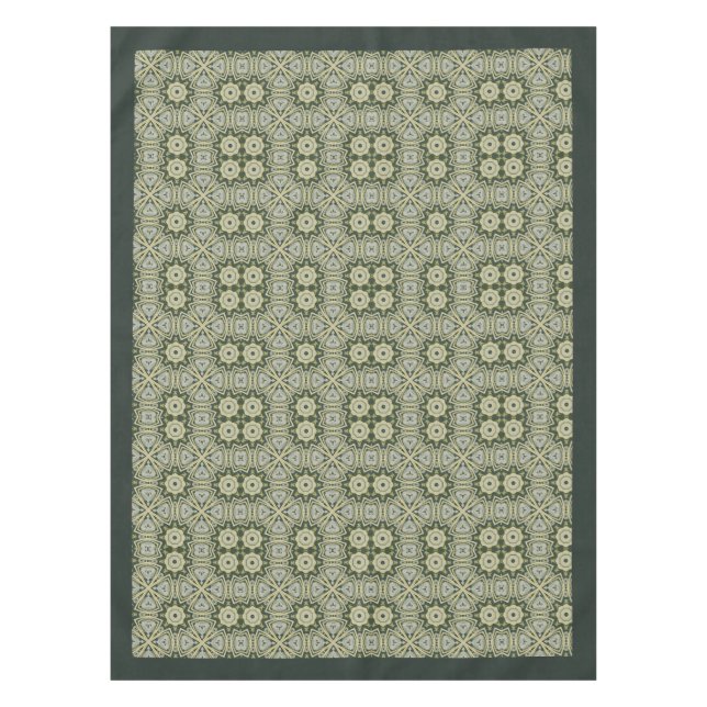 Mantel Patrón Pimpernel de William Morris Gold Verde (Anverso)