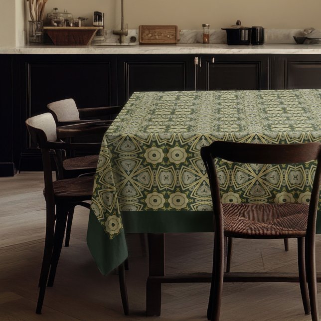 Mantel Patrón Pimpernel de William Morris Gold Verde (William Morris Pimpernel Pattern Green Gold Tablecloth)