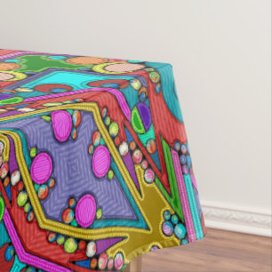 Mantel Patrón Pintado A Mano Y Digitalmente Art. 12