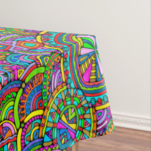 Mantel Patrón Pintado A Mano Y Digitalmente Art. 27