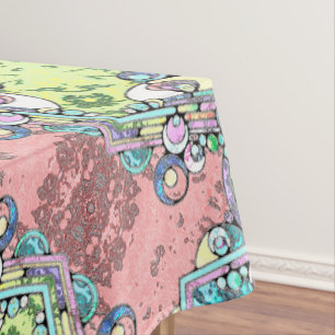 Mantel Patrón Pintado A Mano Y Digitalmente Artículo 17