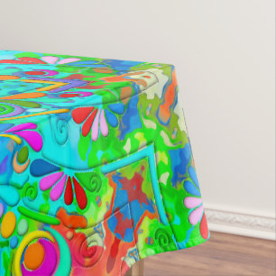 Mantel Patrón Pintado A Mano Y Digitalmente Artículo 18