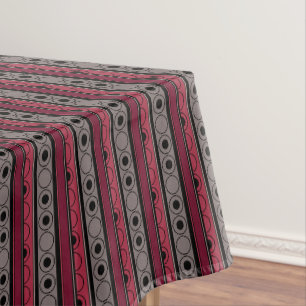 Mantel Patrón rayado con círculos y anillos estilo retro