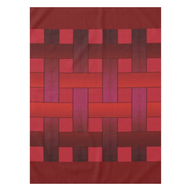 Mantel Patrón rayado de seda roja sin soldadura abdominal (Anverso)