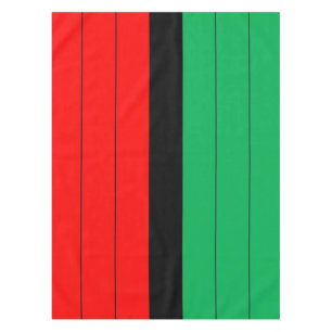 Mantel Patrón rayado Kwanzaa Red Black Green Kinara