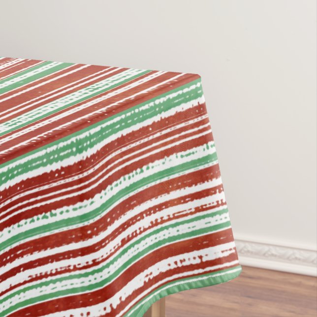 Mantel Patrón rayado rojo, verde y blanco (In Situ)