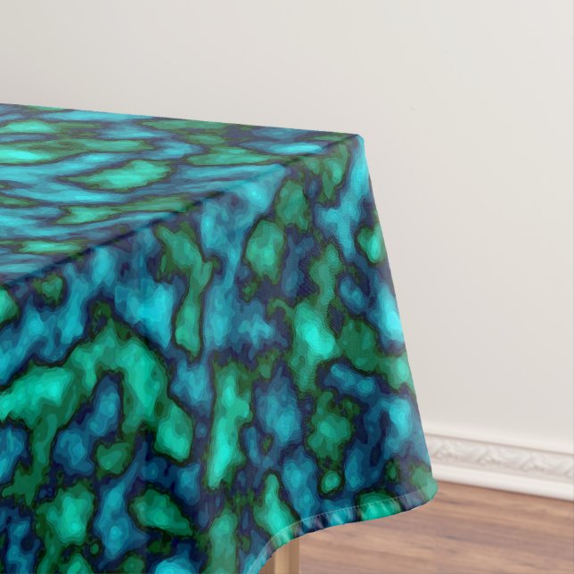 Mantel Patrón resumen azul y verde (In Situ)
