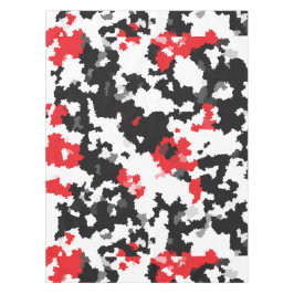 Mantel Patrón Resumen Blanco Y Negro Cristalino