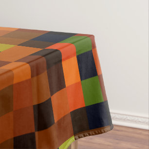 Mantel Patrón retro de colores cálidos y artísticos suave