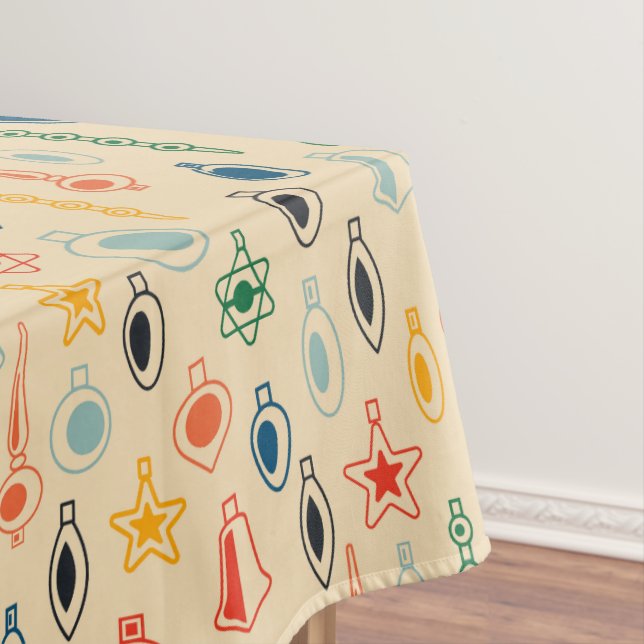 Mantel Patrón retro de mediados del siglo con juguetes de (In Situ)