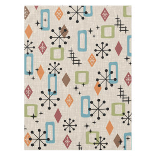 Mantel Patrón retro de resumen atómico moderno de mediado