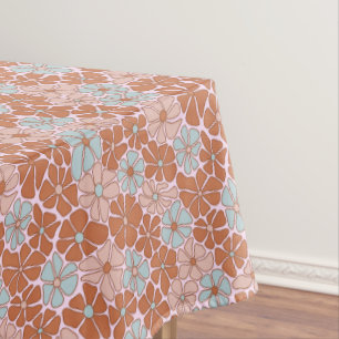 Mantel Patrón retro floral sin soldadura