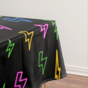 Mantel Patrón Retro Neon Lightning de los años 80 colorid
