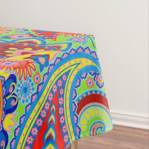 Mantel Patrón retro paisley colorido