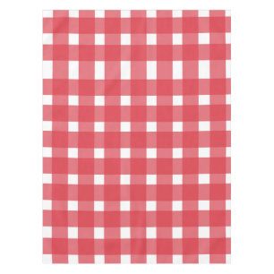 Mantel Patrón rojo de Gingham blanco