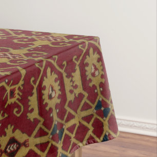 Mantel Patrón rojo persa geométrico oriental antiguo
