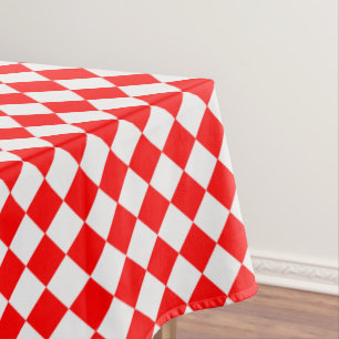 Mantel Patrón rojo y blanco de diamantes de Shirley Taylo